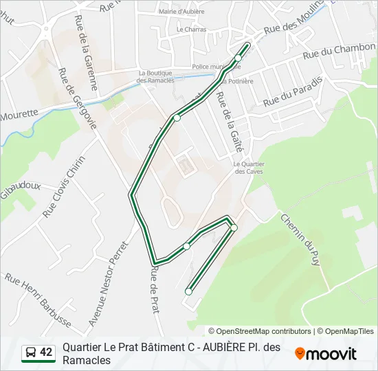 42 Bus Line Map