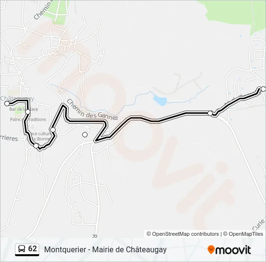 62 Bus Line Map