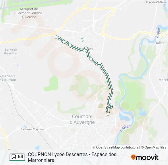 63 Bus Line Map