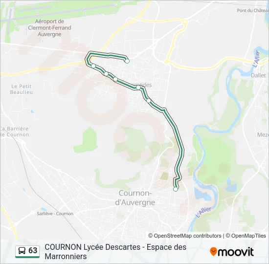 63 Bus Line Map