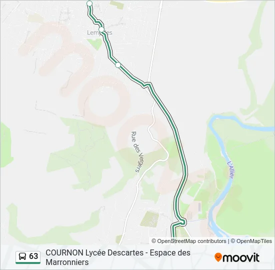 63 Bus Line Map