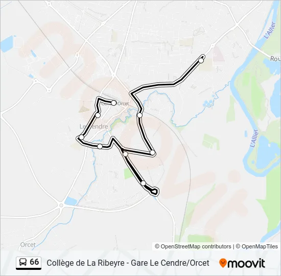 66 Bus Line Map