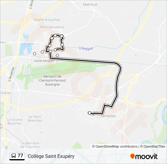 77 Bus Line Map