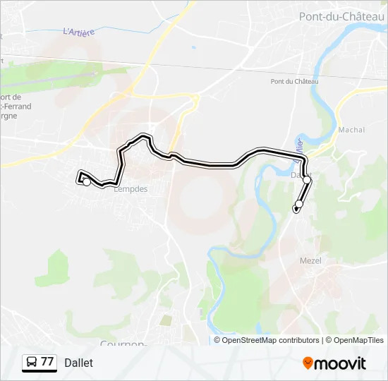 77 Bus Line Map