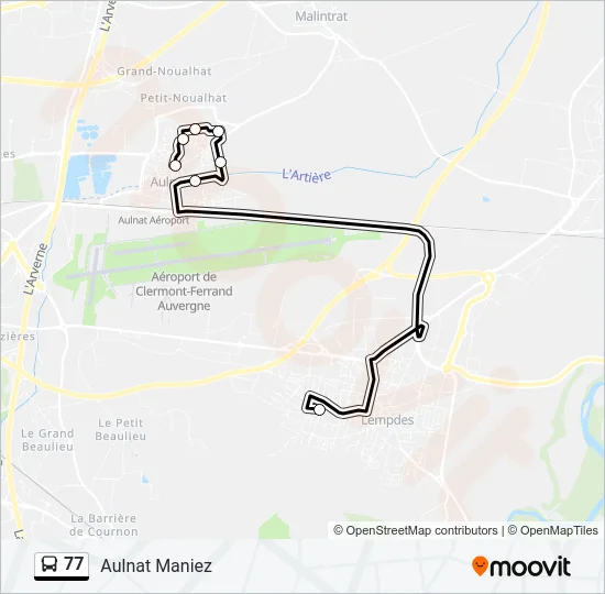 77 Bus Line Map
