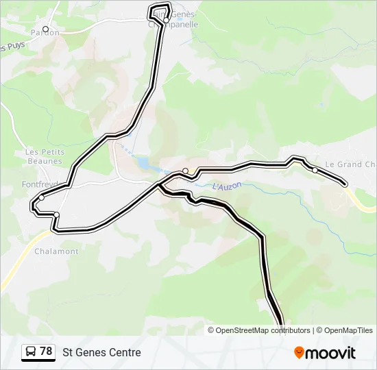 78 Bus Line Map