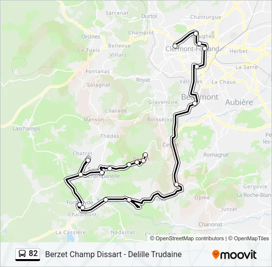 82 Bus Line Map