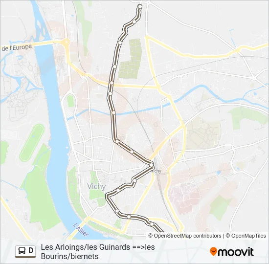 D Bus Line Map