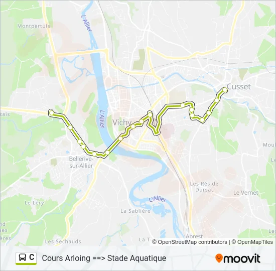 C Bus Line Map
