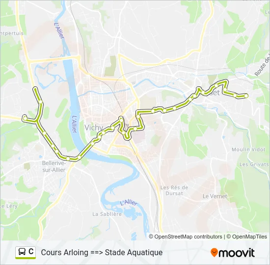 C Bus Line Map