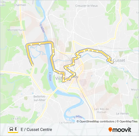 E Bus Line Map