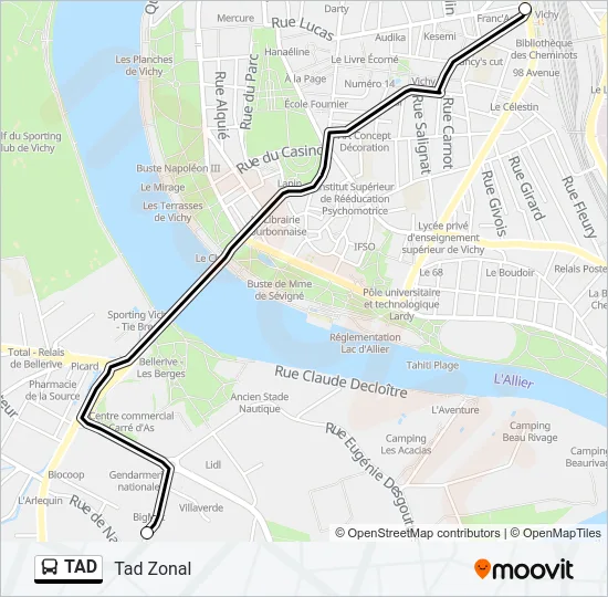 TAD Bus Line Map