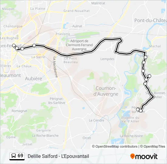 69 Bus Line Map