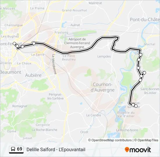 69 Bus Line Map