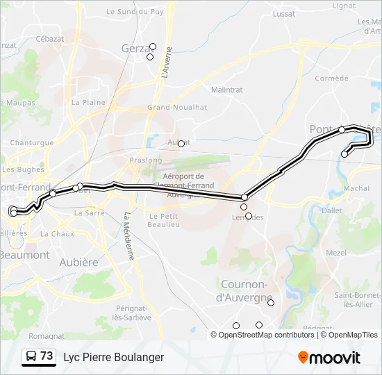 73 Bus Line Map
