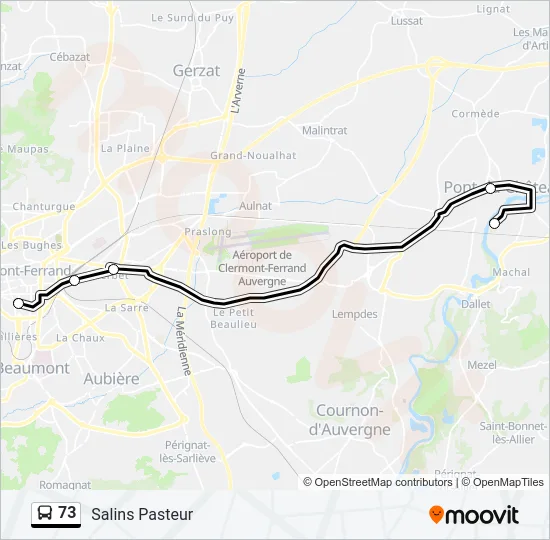 73 Bus Line Map