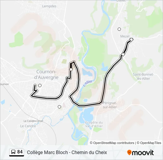 84 Bus Line Map