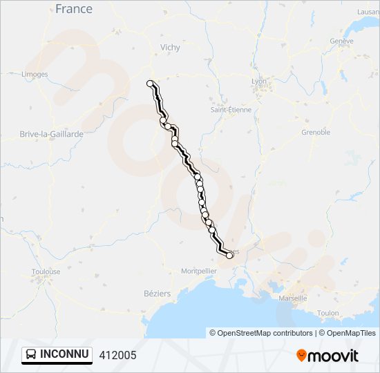 INCONNU Bus Line Map