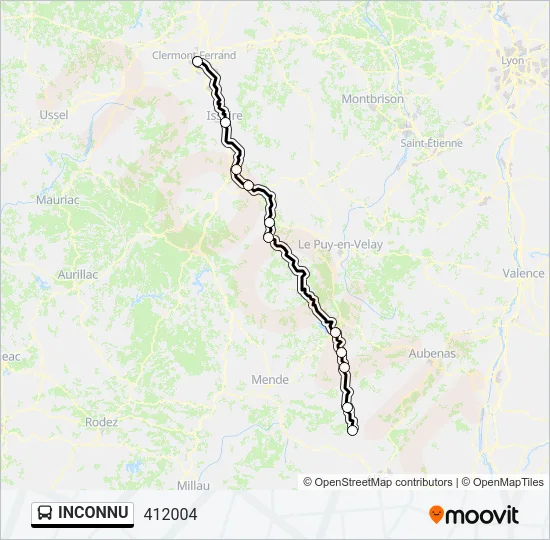 INCONNU Bus Line Map
