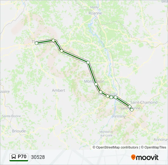 P70 Bus Line Map