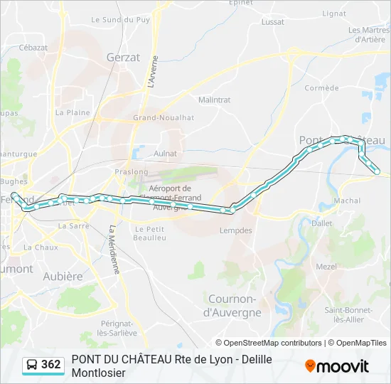 362 Bus Line Map