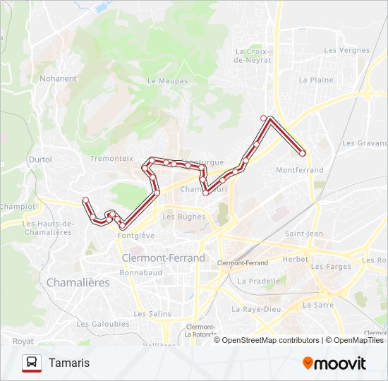 Plan de la ligne SCOLAIRE de bus