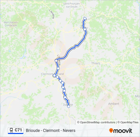 C71 Train Line Map