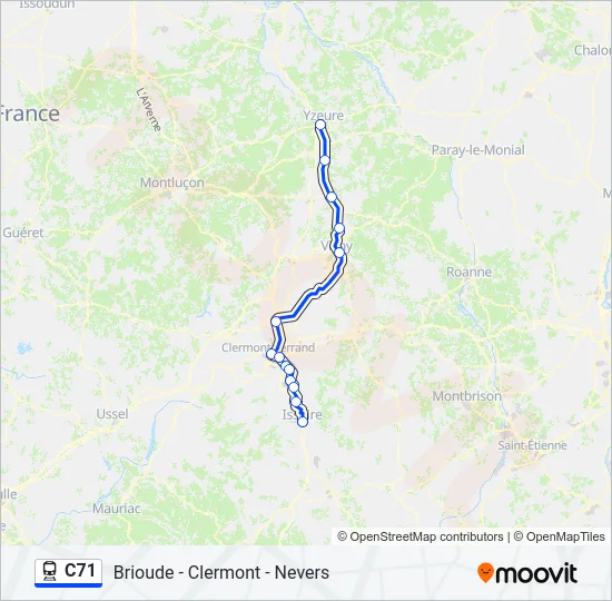 C71 Train Line Map
