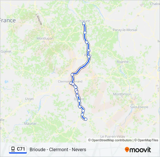 C71 Train Line Map