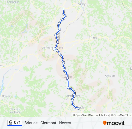 C71 Train Line Map