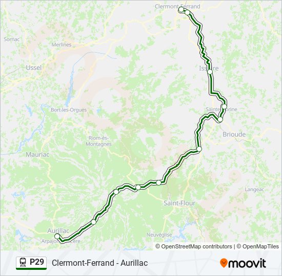 Mapa de P29 de tren