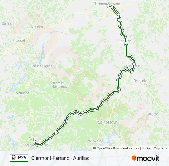 P29 Train Line Map