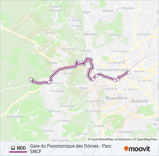 Mapa de NDD de autobús