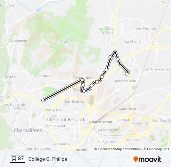 Línea 87: horarios, paradas y mapas - Collège G. Philipe (Actualizado)