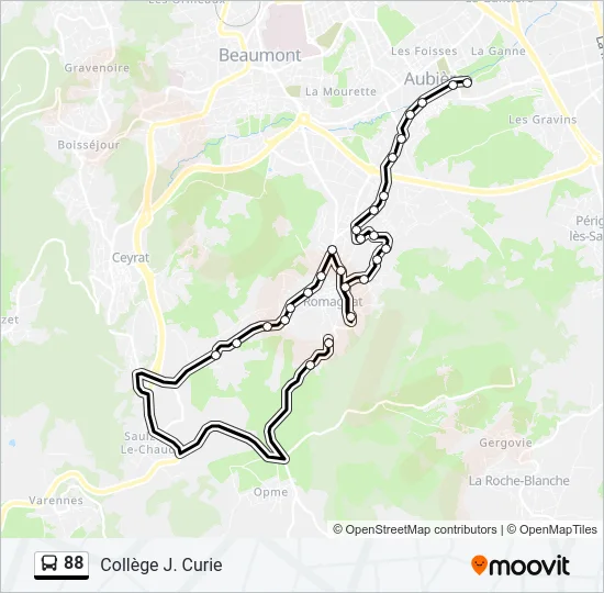 88 Bus Line Map
