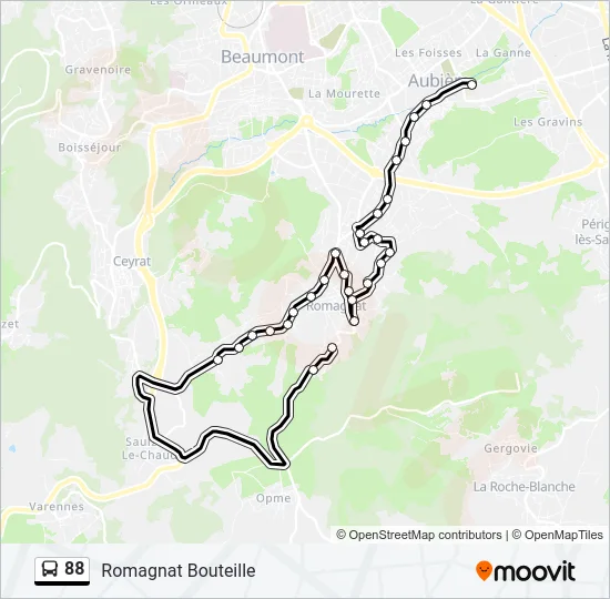 88 Bus Line Map
