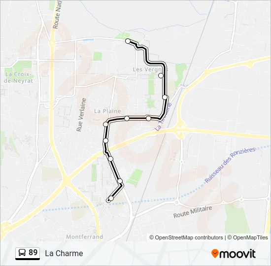 89 Bus Line Map