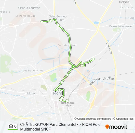 6 Bus Line Map