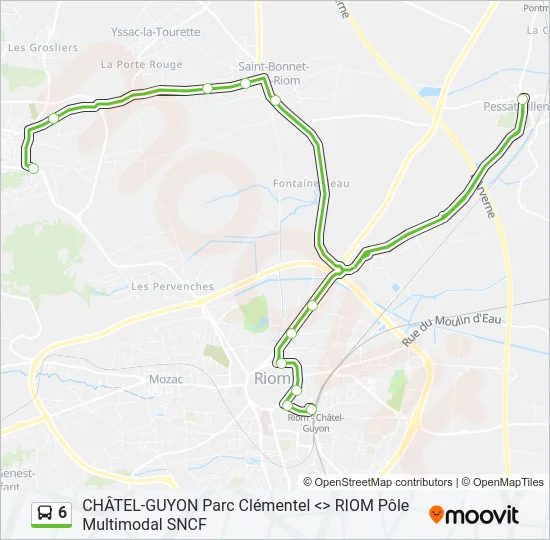 6 Bus Line Map