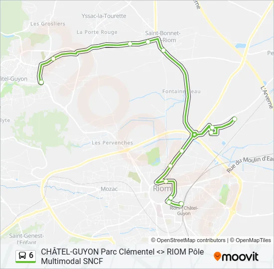 6 Bus Line Map