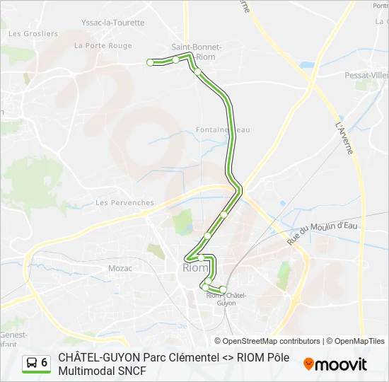 6 Bus Line Map