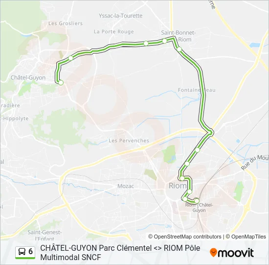 6 Bus Line Map
