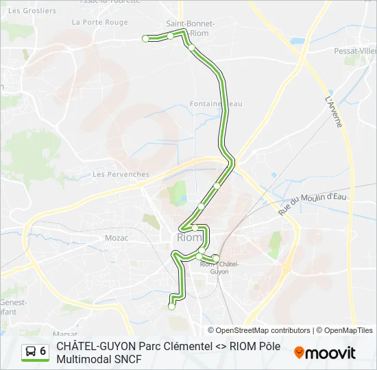 6 Bus Line Map