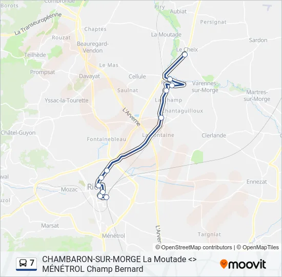 7 Bus Line Map