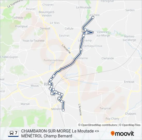 7 Bus Line Map