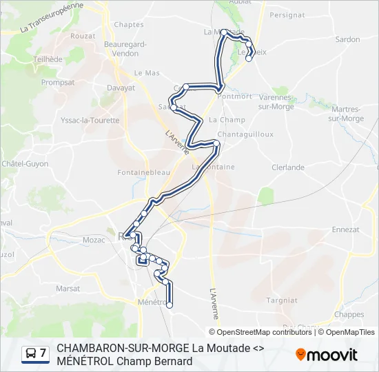 7 Bus Line Map