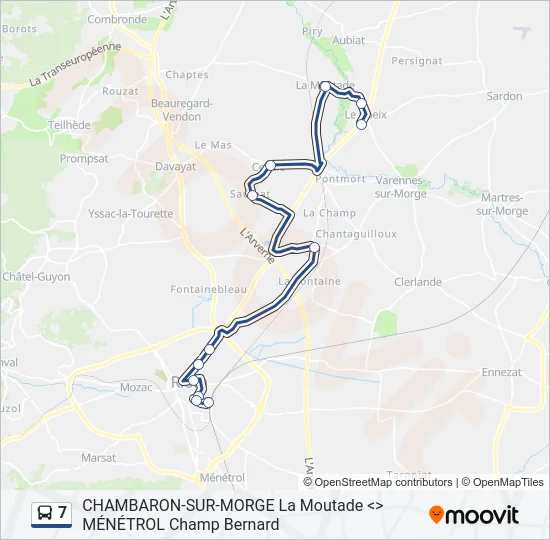 7 Bus Line Map