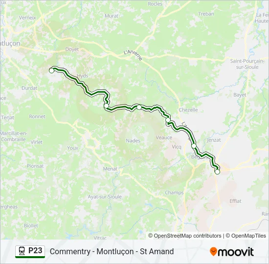 P23 Train Line Map