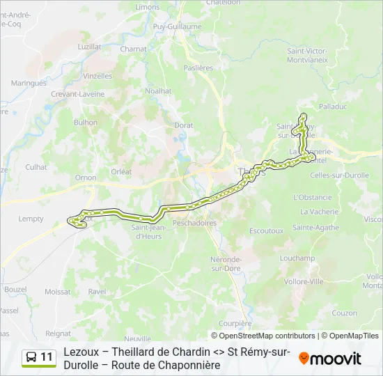 11 Bus Line Map