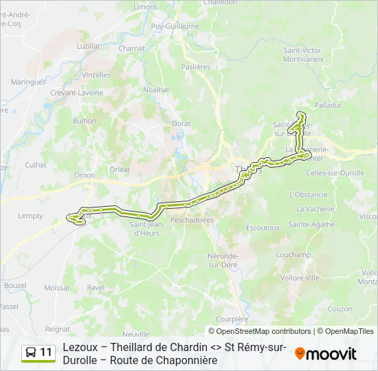 11 Bus Line Map